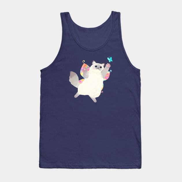 Fairy Cat Catching Butterfly (ragdoll cat) Tank Top by You Miichi